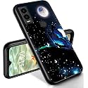 RYUITHDJP for Cricket Innovate E 5G Phone Case 6.6" Moon Butterfly Design, Phone Case for Cricket Innovate E 5G Case TPU Stylish Protective Cover