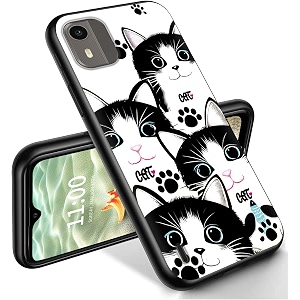 ryuithdjp for nokia c12 phone case 6334 cats design phone case for nokia c12 case tpu stylish protective cover