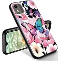 RYUITHDJP for Nokia C12 Phone Case 6.3" Butterfly Pastel Design, Phone Case for Nokia C12 Case TPU Stylish Protective Cover