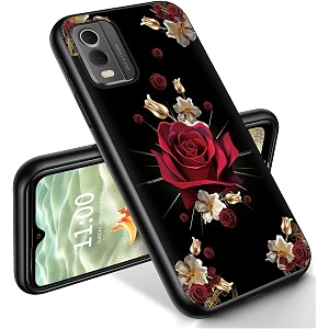 ryuithdjp for nokia c32 phone case 6534 roses gold design phone case for nokia c32 case tpu stylish protective cover