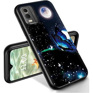 ryuithdjp for nokia c32 phone case 6534 moon butterfly design phone case for nokia c32 case tpu stylish protective cover
