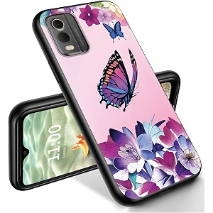 ryuithdjp for nokia c32 phone case 6534 butterflies women design phone case for nokia c32 case tpu stylish protective cover