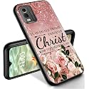 RYUITHDJP for Nokia C32 Phone Case 6.5" Christian Bling Design, Phone Case for Nokia C32 Case TPU Stylish Protective Cover