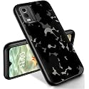 RYUITHDJP for Nokia C32 Phone Case 6.5" Black Design, Phone Case for Nokia C32 Case TPU Stylish Protective Cover