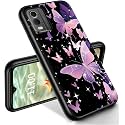 RYUITHDJP for Nokia C32 Phone Case 6.5" Butterflies Design, Phone Case for Nokia C32 Case TPU Stylish Protective Cover