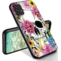 RYUITHDJP for Samsung Galaxy A53 5G Phone Case 6.5" Flowers Skull Design, Phone Case for Galaxy A53 5G Case TPU Stylish Protective Cover