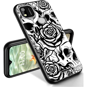 ryuithdjp for sense tw102 phone case 6034 roses skull design phone case for sense tw102 case tpu stylish protective cover