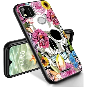 ryuithdjp for sense tw102 phone case 6034 flowers skull design phone case for sense tw102 case tpu stylish protective cover