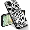 RYUITHDJP for Sense TW102 Phone Case 6.0" Roses Skull Design, Phone Case for Sense TW102 Case TPU Stylish Protective Cover