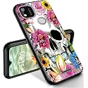 RYUITHDJP for Sense TW102 Phone Case 6.0" Flowers Skull Design, Phone Case for Sense TW102 Case TPU Stylish Protective Cover