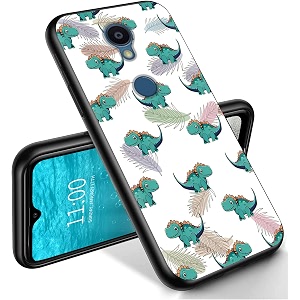 ryuithdjp for sharp rouvo v phone case dinosaur leaves design phone case for sharp rouvo v case tpu stylish protective cover
