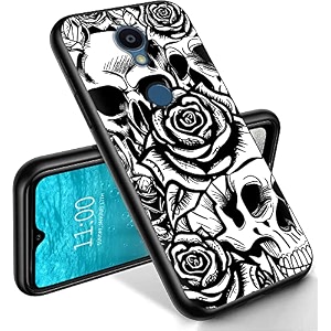 ryuithdjp for sharp rouvo v phone case roses skull design phone case for sharp rouvo v case tpu stylish protective cover