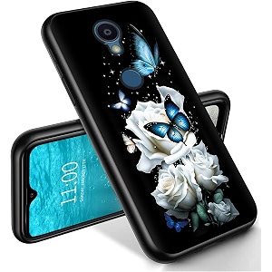 ryuithdjp for sharp rouvo v phone case roses butterflies design phone case for sharp rouvo v case tpu stylish protective cover