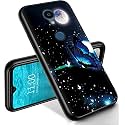 RYUITHDJP for Sharp Rouvo V Phone Case Moon Butterfly Design, Phone Case for Sharp Rouvo V Case TPU Stylish Protective Cover