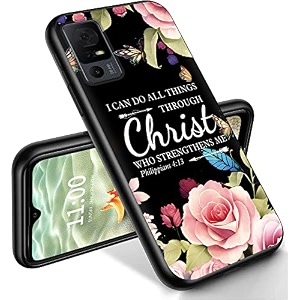 ryuithdjp for tcl 40 xe phone case 65634 christian flowers design phone case for tcl 40 xe case tpu stylish protective cover