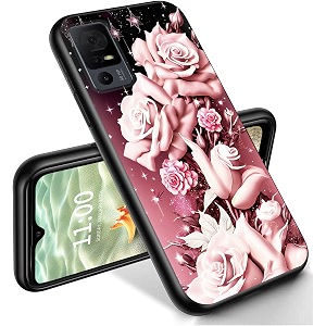 ryuithdjp for tcl 40 xe phone case 65634 roses girl design phone case for tcl 40 xe case tpu stylish protective cover