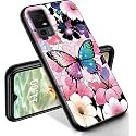 RYUITHDJP for TCL 40 XE Phone Case 6.56" Butterfly Pastel Design, Phone Case for TCL 40 XE Case TPU Stylish Protective Cover