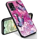 RYUITHDJP for TCL 40 XE Phone Case 6.56" Leaves Design, Phone Case for TCL 40 XE Case TPU Stylish Protective Cover
