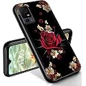 RYUITHDJP for TCL 40 XE Phone Case 6.56" Roses Gold Design, Phone Case for TCL 40 XE Case TPU Stylish Protective Cover