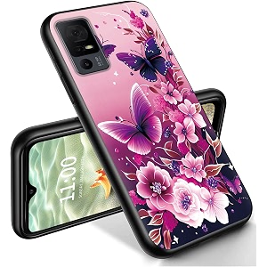 ryuithdjp for tcl 40 xl phone case 67534 butterflies purple design phone case for tcl 40 xl case tpu stylish protective cover