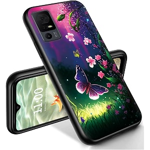 ryuithdjp for tcl 40 xl phone case 67534 butterflies night design phone case for tcl 40 xl case tpu stylish protective cover