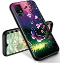 RYUITHDJP for TCL 40 XL Phone Case 6.75" Butterflies Night Design, Phone Case for TCL 40 XL Case TPU Stylish Protective Cover