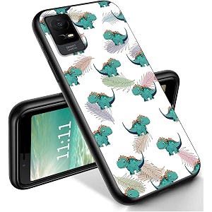 ryuithdjp for tcl ion x phone case 6034 dinosaur leaves design phone case for tcl ion x case for tcl ion v case tpu stylish protective cover
