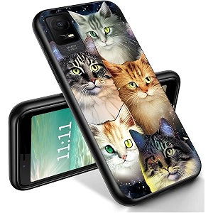 ryuithdjp for tcl ion x phone case 6034 cute cats design phone case for tcl ion x case for tcl ion v case tpu stylish protective cover