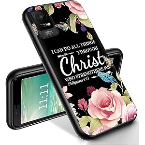 ryuithdjp for tcl ion x phone case 6034 christian flowers design phone case for tcl ion x case for tcl ion v case tpu stylish protective cover