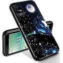 RYUITHDJP for TCL ION X Phone Case 6.0" Moon Butterfly Design, Phone Case for TCL ION X Case, for TCL ION V Case TPU Stylish Protective Cover