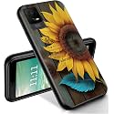 RYUITHDJP for TCL ION X Phone Case 6.0" Sunflower Quote Design, Phone Case for TCL ION X Case, for TCL ION V Case TPU Stylish Protective Cover