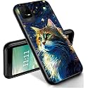 RYUITHDJP for TCL ION X Phone Case 6.0" Cat Design, Phone Case for TCL ION X Case, for TCL ION V Case TPU Stylish Protective Cover