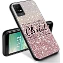 RYUITHDJP for TCL ION X Phone Case 6.0" Shiny Quote Design, Phone Case for TCL ION X Case, for TCL ION V Case TPU Stylish Protective Cover