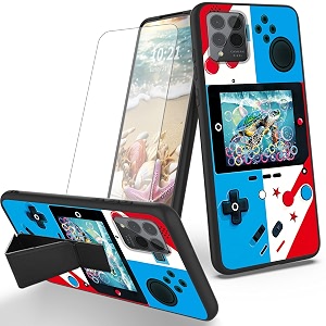 ryuithdjp for tmobile revvl 6 pro 5g phone case game player kids theme with screen protector detachable stand phone case for t-mobile revvl 6 pro 5g case soft tpu stylish protective cover