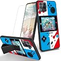 RYUITHDJP for TMobile Revvl 6 Pro 5G Phone Case Game Player Kids Theme with Screen Protector Detachable Stand Phone Case for T-Mobile Revvl 6 Pro 5G Case Soft TPU Stylish Protective Cover