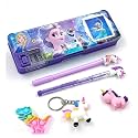 RZA Plastic, Multicolor 2023 Pencil Box (5 Items) Combo 1 Pen 1 Pencil 1 Eraser 1 Key Chain Geometry Box (Frozen Pop, M)