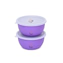 S&amp;S Microwave Bowl, Serving bowl, Bowl Sets, Stainless Steel, Kitchen storage, Bowl, Serving bowl set, Kitchen Storage, Oven bowl set microwave, Kitchen accessories items, 550ml-Pack of 2, Purple