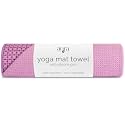 S&amp;T INC. Aura Microfiber Yoga Mat Towel with Grip, 24" x 72", Purple