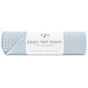 S&amp;T INC. Aura Microfiber Yoga Mat Towel with Grip, 24" x 72", Blue