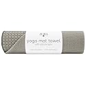 S&T INC. Aura Microfiber Yoga Mat Towel with Grip, 24" x 72", Grey