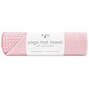 S&amp;T INC. Aura Microfiber Yoga Mat Towel with Grip, 24" x 72", Pink