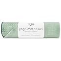 S&T INC. Aura Microfiber Yoga Mat Towel with Grip, 24" x 72", Green