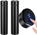 S CAPPER Stainless Steel Hot and Cold Vacuum Insulated Bottle 2Pcs 500 ml Steel Flask (Pack of 2, Black)