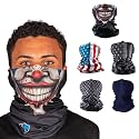 S A Soul of Adventure 5-Pack UV Face Shield | UV 30+ Multipurpose Neck Gaiter Balaclava for Adults | Multiple Color Packs