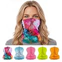 S A Soul of Adventure 5-Pack UV Face Shield | UV 30+ Multipurpose Neck Gaiter Balaclava for Adults | Multiple Color Packs