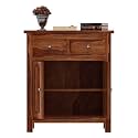 S H Arts Sheesham Wood Sideboard with 2 Door and 2 Drawer Storage Wooden Cabinet for Living Room Home (Teak Finish)