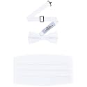 S.H. Churchill & Co. 100% Silk Pre-Tied Bow Tie and Cummerbund Set for Tuxedo, Wedding, Black-Tie Event- Gift Box