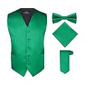 S.H. Churchill &amp; Co. Men's 4 Piece Vest Set, with Bow Tie, Neck Tie &amp; Pocket Hankie