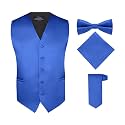 S.H. Churchill &amp; Co. Men's 4 Piece Vest Set, with Bow Tie, Neck Tie &amp; Pocket Hankie