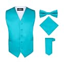 S.H. Churchill &amp; Co. Men's 4 Piece Vest Set, with Bow Tie, Neck Tie &amp; Pocket Hankie